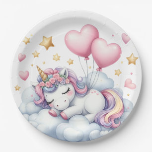 Assiettes En Carton Pastel Unicorn