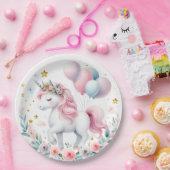 Assiettes En Carton Pastel Unicorn (Fête)