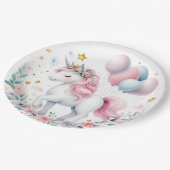 Assiettes En Carton Pastel Unicorn (Angle)