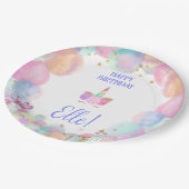 Assiettes En Carton Pastel Whimsical Rainbows Unicorns Anniversaire (Angle)