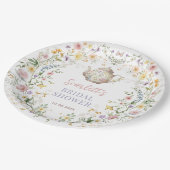 Assiettes En Carton Pastel Wildflower Time for Tea Bridal Shower (Angle)
