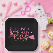 Assiettes En Carton Pastel Witch Hocus Pocus Halloween Casquette Broom (Fête)