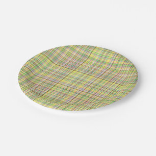 Assiettes En Carton Pastels au chocolat Plaid 11 PAPIER PLATES DE FÊTE