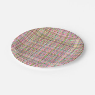 Assiettes En Carton Pastels au chocolat Plaid 26 PLAQUES DE FÊTE PAPIE
