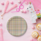 Assiettes En Carton Pastels au chocolat Plaid 8 PAPIERS PLATS (Fête)
