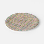 Assiettes En Carton Pastels au chocolat Plaid 8 PAPIERS PLATS (Angle)
