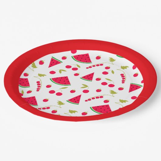 Assiettes En Carton Pastèque (Angle)