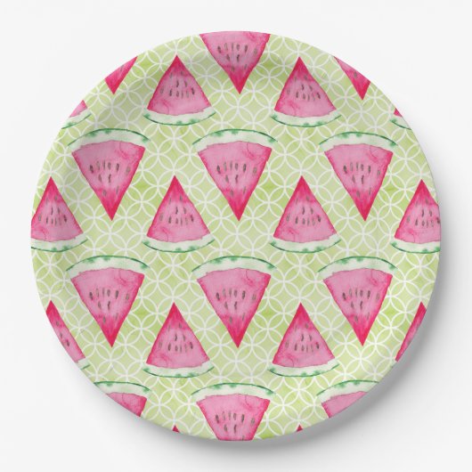 Assiettes En Carton Pastèque (Devant)