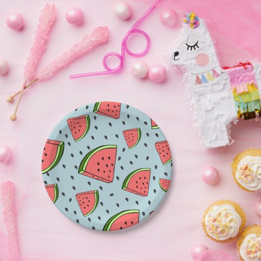 Assiettes En Carton Pastèque (Fête)