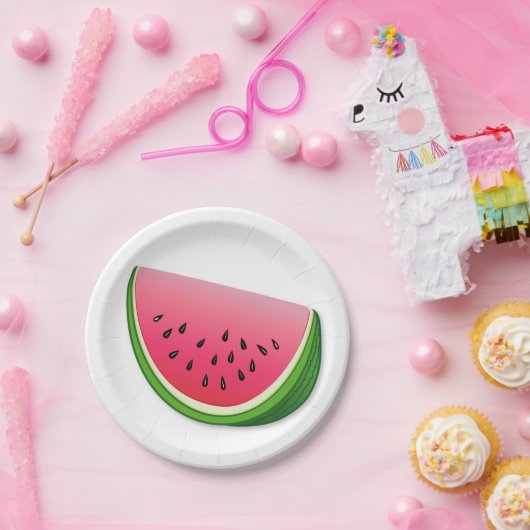 Assiettes En Carton Pastèque (Fête)