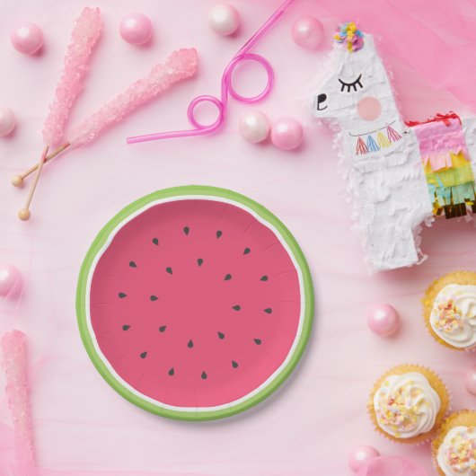 Assiettes En Carton Pastèque (Fête)