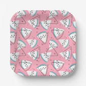 Assiettes En Carton Pastèque colorée (Recto)