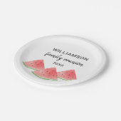 Assiettes En Carton Pastèque de Réunion familiale (Angle)