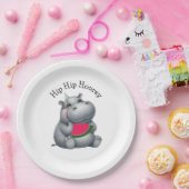 Assiettes En Carton Pastèque gris Hippo (Fête)