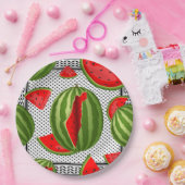 Assiettes En Carton Pastèque Palestine - Slice (Fête)