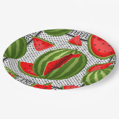 Assiettes En Carton Pastèque Palestine - Slice (Angle)