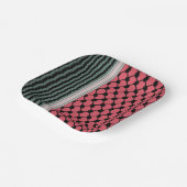 Assiettes En Carton Pastèque palestinienne Hatta Keffiyeh Kufiya Folk (Angulaire)