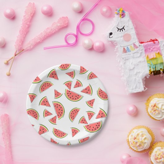 Assiettes En Carton Pastèque Plaques multipapiers (Fête)