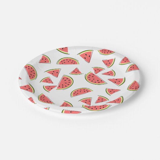Assiettes En Carton Pastèque Plaques multipapiers (Angle)