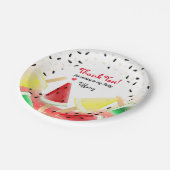 Assiettes En Carton Pastèque Popsicle de Fruit de citron | MERCI (Angle)