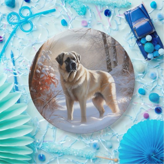 Assiettes En Carton Pasteur Anatolien Laisser Neige Noël (Fête)