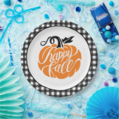 Assiettes En Carton Patch Citrouille agricole (Fête)