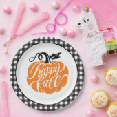 Assiettes En Carton Patch Citrouille agricole (Fête)