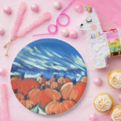 Assiettes En Carton Patch Citrouille bon thanksgiving (Fête)