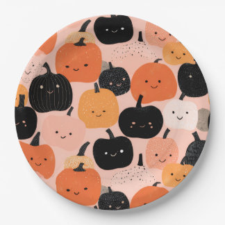 Assiettes En Carton Patch Citrouille Halloween