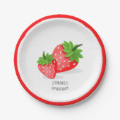 Assiettes En Carton Patch fraise (Devant)