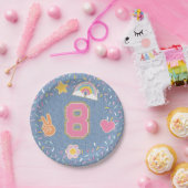 Assiettes En Carton Patch Preppy Denim Jean Jacket 8e anniversaire (Fête)