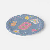 Assiettes En Carton Patch Preppy Denim Jean Jacket 8e anniversaire (Angle)