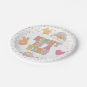 Assiettes En Carton Patch Preppy Eight est un Vibe 8th Birthday (Angle)