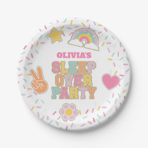Assiettes En Carton Patch Preppy Sleepover Anniversaire