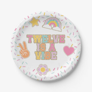 Assiettes En Carton Patch Preppy Twelve est une ambiance 12e anniversa