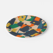 Assiettes En Carton Patchwork géométrique moderne rétro Abstrait (Angle)