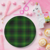 Assiettes En Carton Pâte verte de tartan MacArthur (Fête)