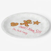 Assiettes En Carton Pâtes en pain d'épices XmaS sucré Texte personnali (Angle)