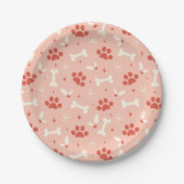 Assiettes En Carton Pâtes et os de Noël Motif (Devant)