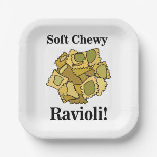 Assiettes En Carton Pâtes ravioli fête de nourriture italienne