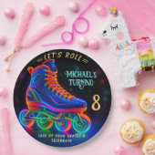 Assiettes En Carton Patinage à rouleaux, 8 volants (Fête)