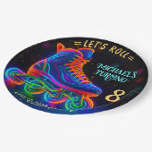 Assiettes En Carton Patinage à rouleaux, 8 volants (Angle)