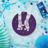 Assiettes En Carton Patinage à rouleaux de nuit (Fête)