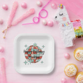 Assiettes En Carton Patinage à rouleaux rétro Papier d'anniversaire Na (Fête)
