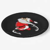 Assiettes En Carton Patinage du Père Noël (Angle)