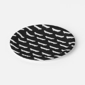 Assiettes En Carton Patinage noir monochrome Patinage urbain (Angle)
