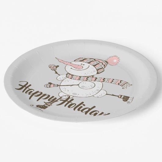 Assiettes En Carton Patinage sur glace de Whimsical (Angle)