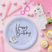 Assiettes En Carton Patinage sur glace Fête d'anniversaire d'hiver (Fête)