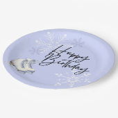 Assiettes En Carton Patinage sur glace Fête d'anniversaire d'hiver (Angle)