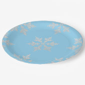 Assiettes En Carton Patinage sur glace Flacons de neige Anniversaire (Angle)